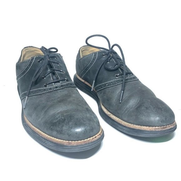 Cole Haan Mens Lunargrand Saddle Shoes Black Lace main image 4